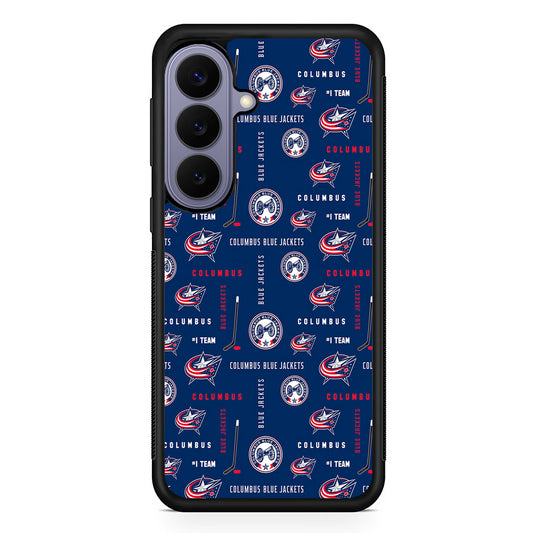 NHL Columbus Blue Jackets Design Samsung Galaxy S26 Case | Durable Rubber Case for Samsung Galaxy S26