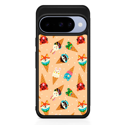 Cartoon Ice Cream Cones Google Pixel 10 Case | Google Pixel 10 Rubber Protective Case