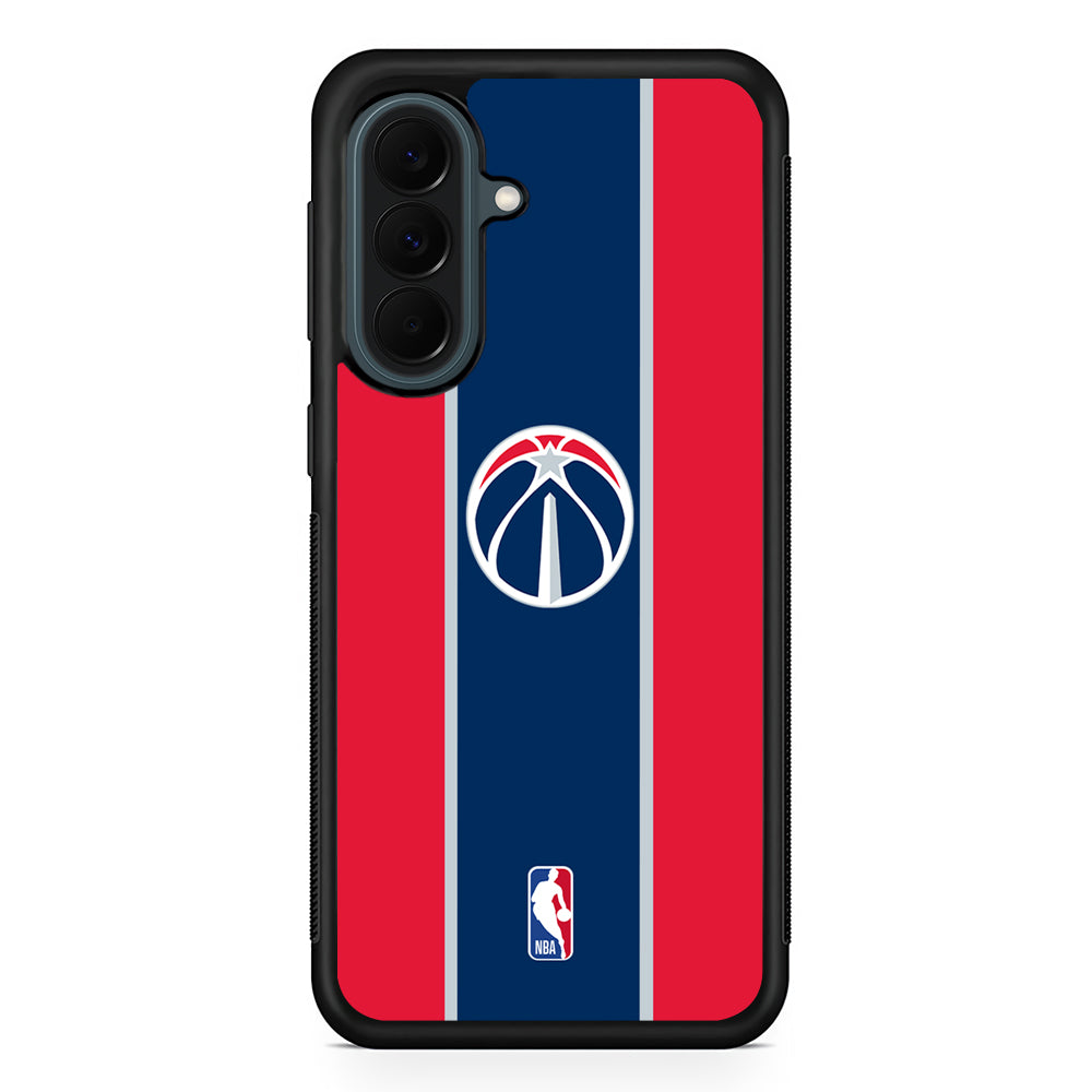 NBA Washington Wizards Stripe Samsung Galaxy A37 Case | Samsung Galaxy A37 Rubber Phone Case