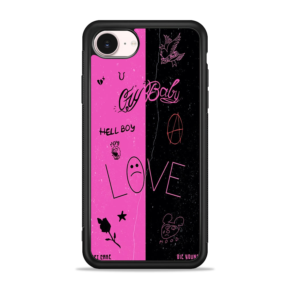 Lil Peep Pink and Black iPhone 17e Case - Silicone Case