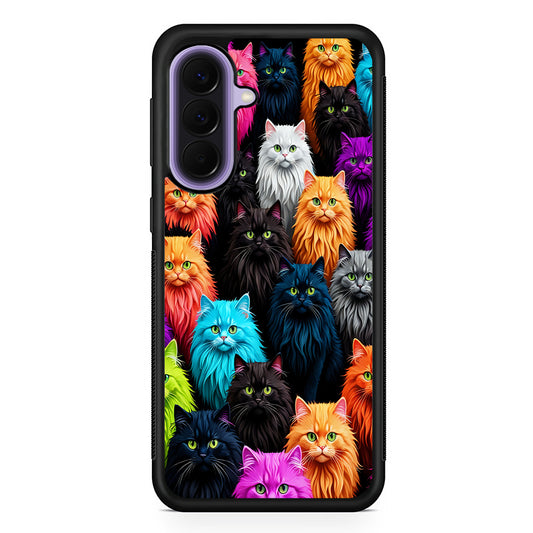 A Group of Colorful Cats Samsung Galaxy A57 Case | Slim Samsung Galaxy A57 Rubber Case