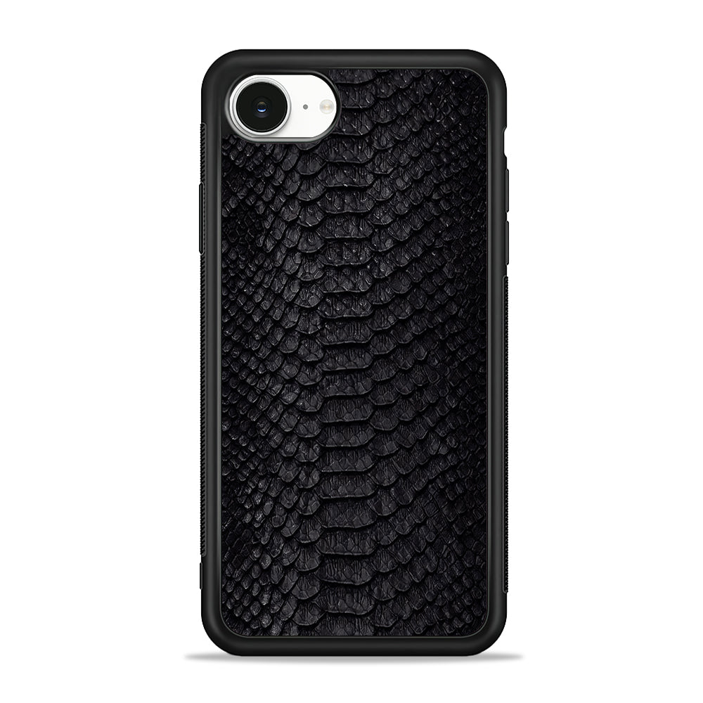 Black Snake Skin Pattern iPhone 16e Case | Protective Phone Cover