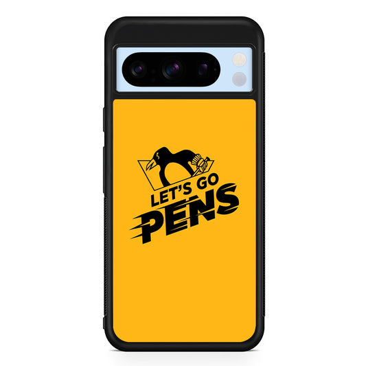 NHL Pittsburgh Penguins Let's Go Google Pixel 8 Pro Case | Slim Rubber Case for Google Pixel 8 Pro