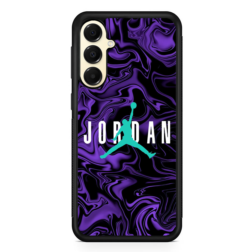 Air Jordan Purple Abstract Samsung Galaxy A16 Case | Slim Rubber Case for Samsung Galaxy A16