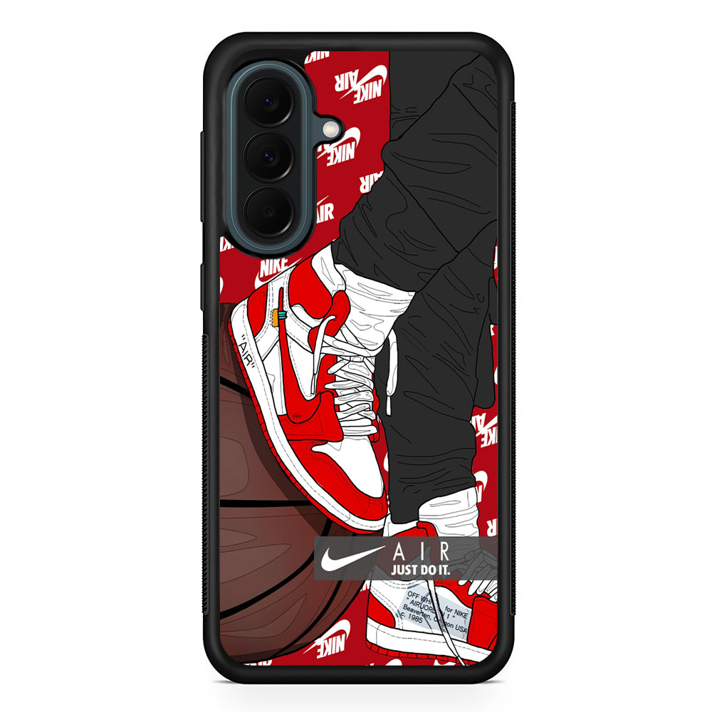 Nike Shiny Red Lava Samsung Galaxy A37 Case | Samsung Galaxy A37 Rubber Phone Case