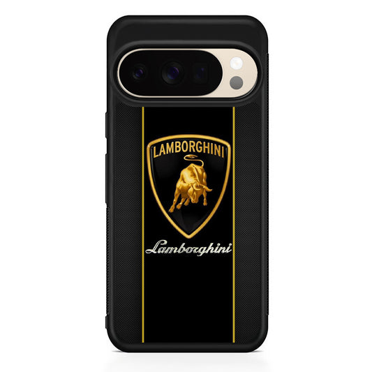 Lamborghini Carbon Stripe Gold Google Pixel 10 Pro XL Case | Slim Google Pixel 10 Pro XL Protective Case