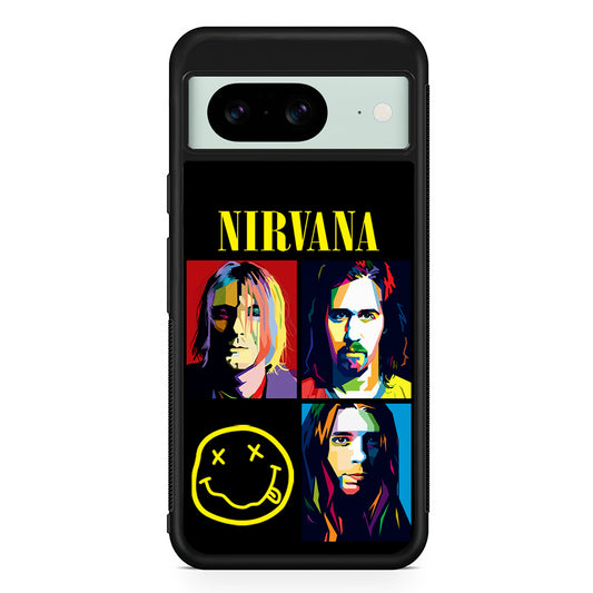 Nirvana Member Pop Art Google Pixel 8 Case | Durable Protective Cover for Google Pixel 8