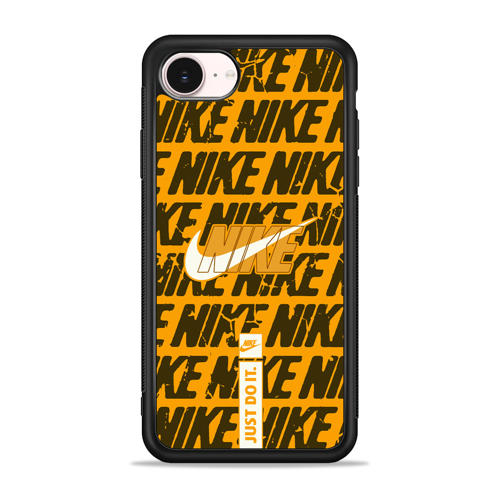Nike Patern in Yellow iPhone 17e Case - Silicone Case