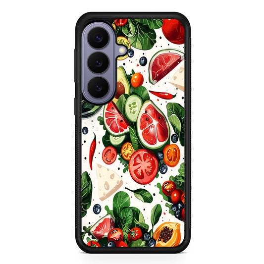 Fresh Organic Fruits and Vegetables Samsung Galaxy S26 Case | Durable Rubber Case for Samsung Galaxy S26