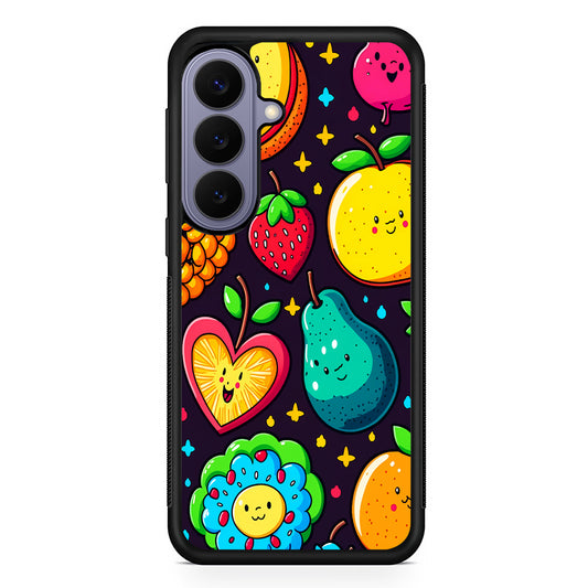 Cute Colorful Fruit Cartoon Samsung Galaxy S26 Case | Durable Rubber Case for Samsung Galaxy S26