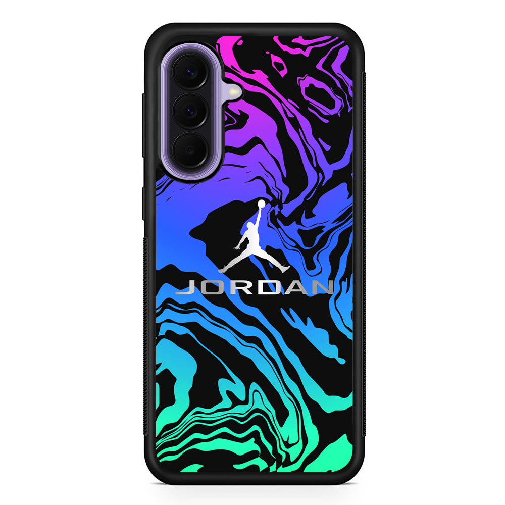 Air Jordan Silver Gradation Samsung Galaxy A57 Case | Slim Samsung Galaxy A57 Rubber Case