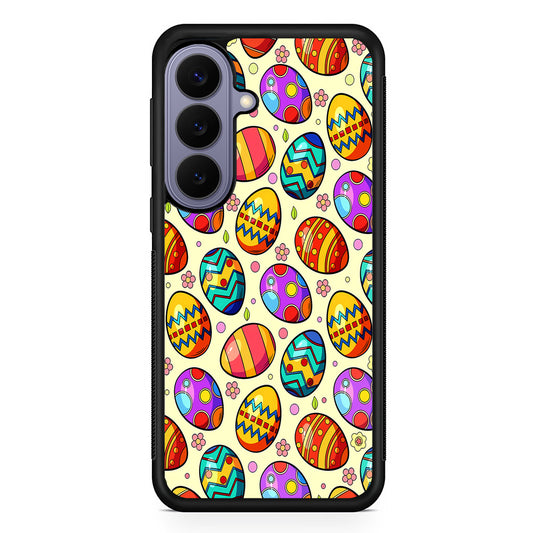 Easter Eggs Colorful Pattern Samsung Galaxy S26 Case | Durable Rubber Case for Samsung Galaxy S26