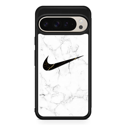 Nike Gold Line in Marble Google Pixel 9 Pro Case | Slim Protective Cover
