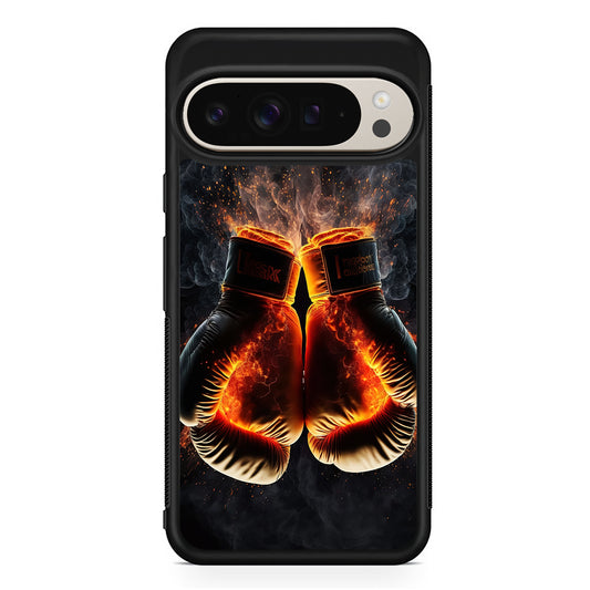 Boxing Gloves In Fire Google Pixel 9 Pro Case | Slim Protective Cover