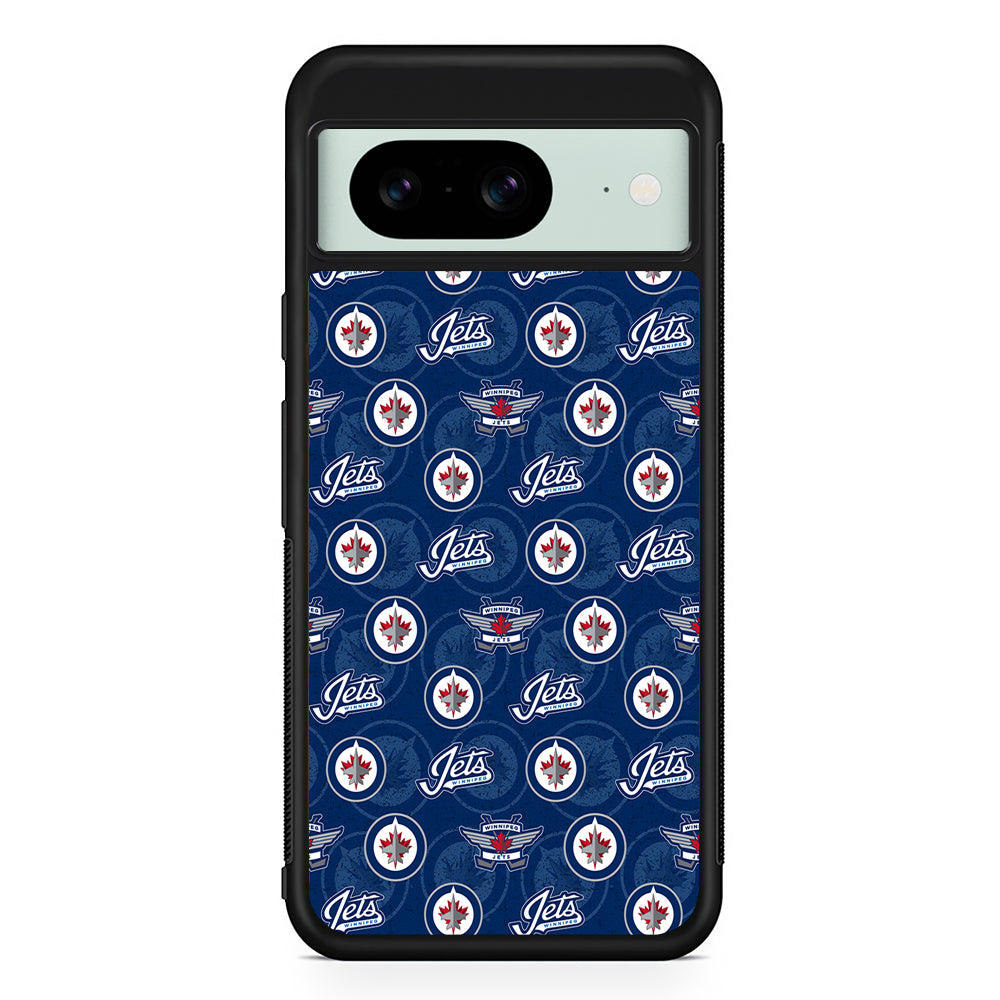 NHL Winnipeg Jets Pattern Google Pixel 8 Case | Durable Protective Cover for Google Pixel 8