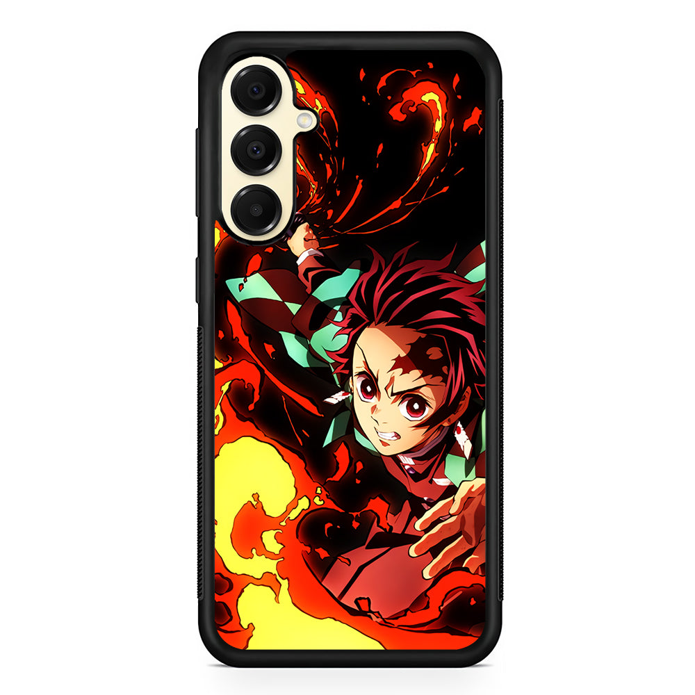 Demon Slayer Tanjiro Battle Mode Samsung Galaxy A16 Case | Slim Rubber Samsung Galaxy A16 Case