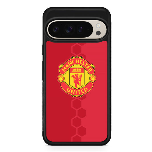 Manchester United Red Emblem Google Pixel 9 Pro Case | Slim Protective Cover
