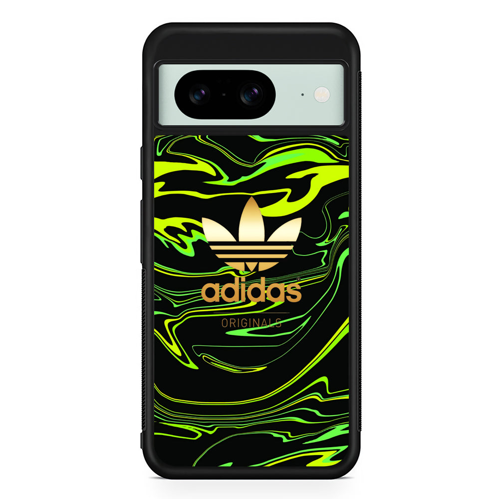 Adidas Green Moss Line Google Pixel 8 Case | Durable Protective Cover for Google Pixel 8