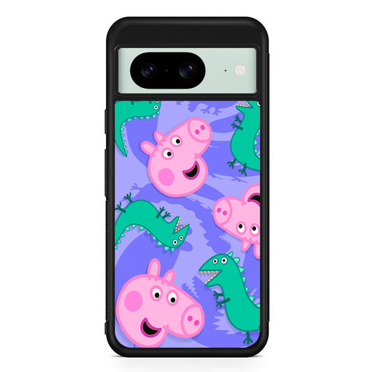 Peppa Pig Purple Google Pixel 8 Case | Durable Protective Cover for Google Pixel 8