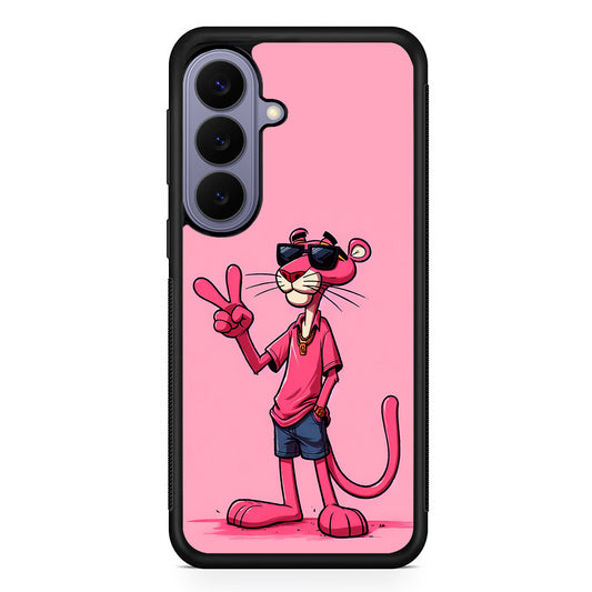 Pink Panther Wearing Glasses Samsung Galaxy S26 Case | Durable Rubber Case for Samsung Galaxy S26