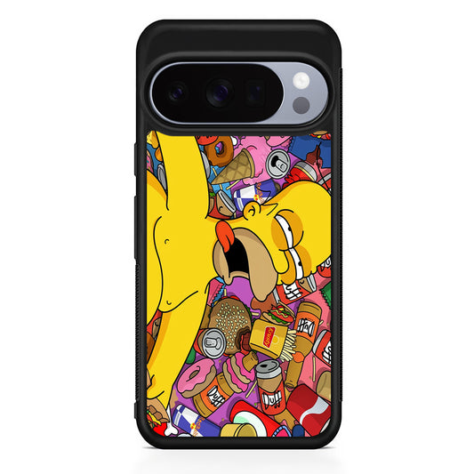 Homer Simpson Faint From Being Full Google Pixel 10 Pro Case | Slim Google Pixel 10 Pro Rubber Case
