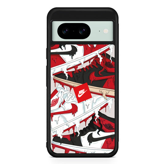 Nike Melt and Drip Google Pixel 8 Case | Slim Rubber Case for Google Pixel 8