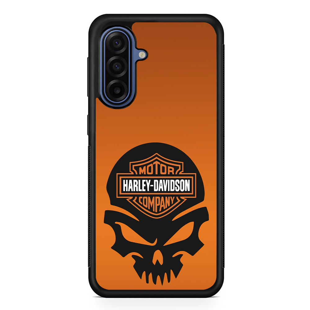 Harley Orange Skull Emblem Samsung Galaxy A17 Case | Samsung Galaxy A17 Protective Rubber Case