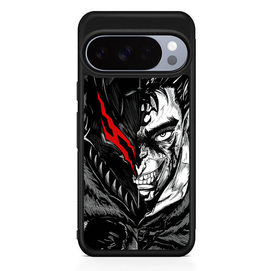 Guts Berserk Face Google Pixel 10 Pro Case | Slim Google Pixel 10 Pro Rubber Case