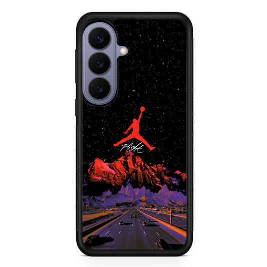 Air Jordan Night Road Landscape Samsung Galaxy S26 Case | Slim Protective Rubber Case for Samsung S26