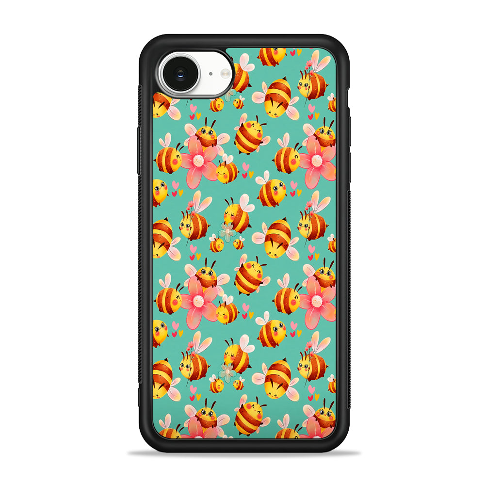Cute Cartoon Honey Bees iPhone 16e Case | Protective Phone Cover