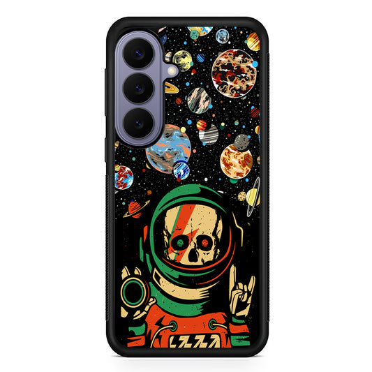 Astro Skull on The Space Samsung Galaxy S26 Case | Durable Rubber Case for Samsung Galaxy S26