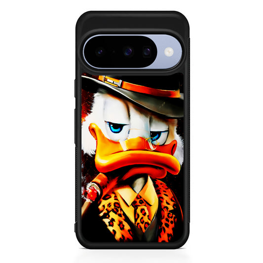 Scrooge McDuck Gangster Style Google Pixel 10 Case | Google Pixel 10 Rubber Protective Case