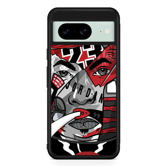Air Jordan Warrior's Eyes Google Pixel 8 Case | Durable Protective Cover for Google Pixel 8