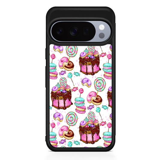 Delicious Donuts Cakes Candy Google Pixel 10 Pro Case | Slim Google Pixel 10 Pro Rubber Case