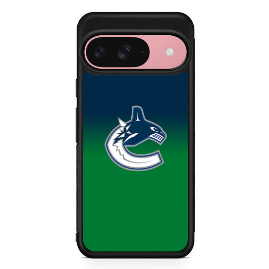 NHL Vancouver Canucks Gradation Google Pixel 9 Case | Google Pixel 9 Protective Rubber Case