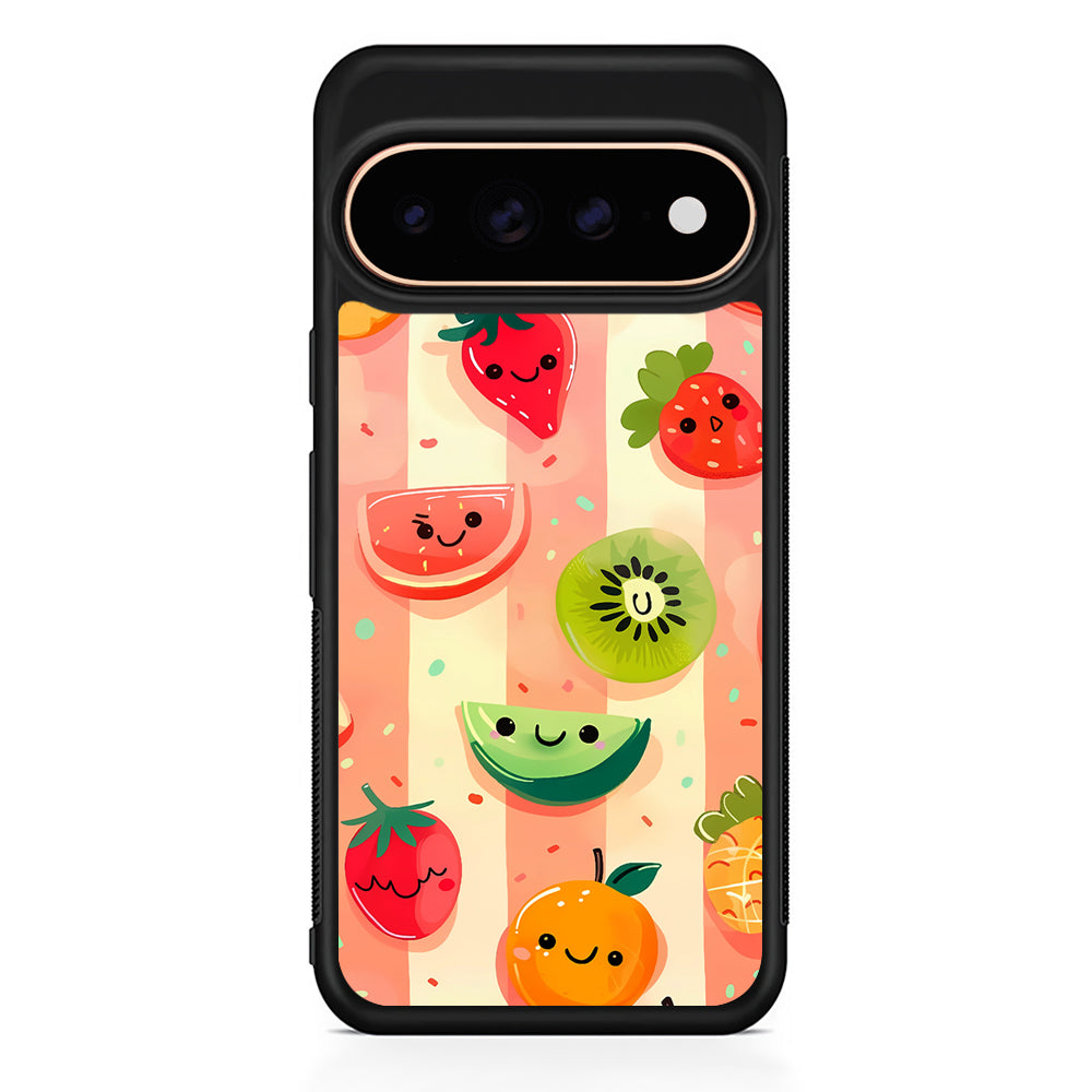 Colorful Fruit Cartoon Stripe Google Pixel 11 Pro Case - Stylish Protective Phone Case