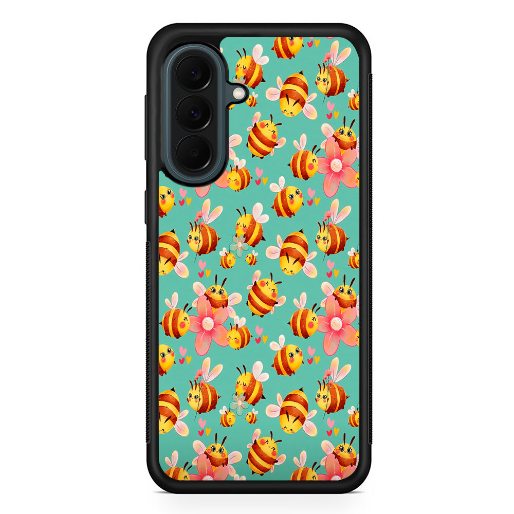 Cute Cartoon Honey Bees Samsung Galaxy A37 Case | Samsung Galaxy A37 Rubber Phone Case