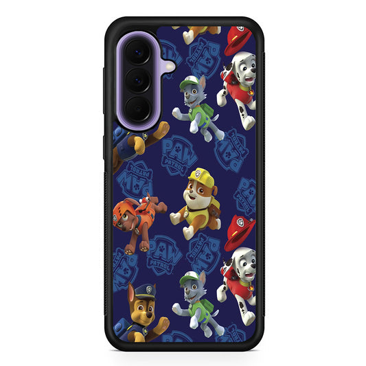 Paw Patrol Navy Background Samsung Galaxy A57 Case | Slim Samsung Galaxy A57 Rubber Case
