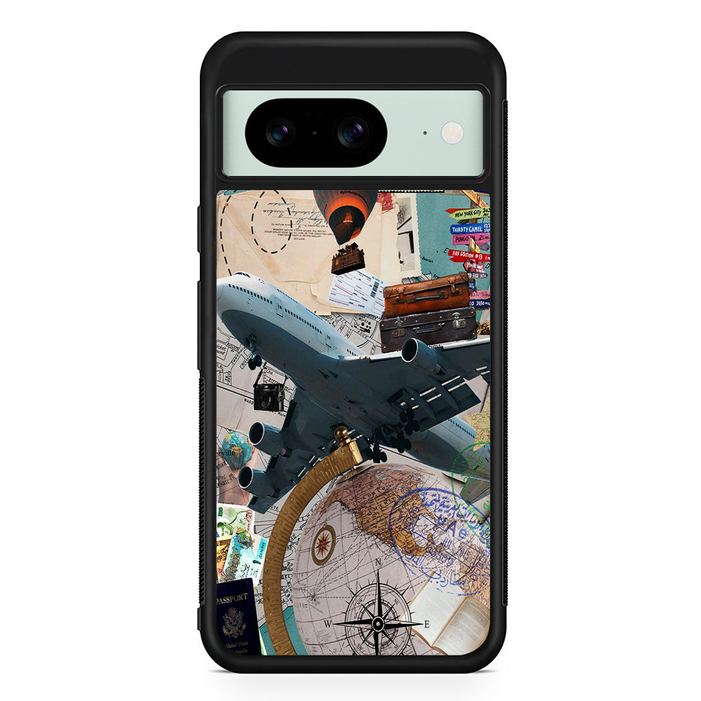 Flight Travel Vacation Google Pixel 8 Case | Durable Protective Cover for Google Pixel 8