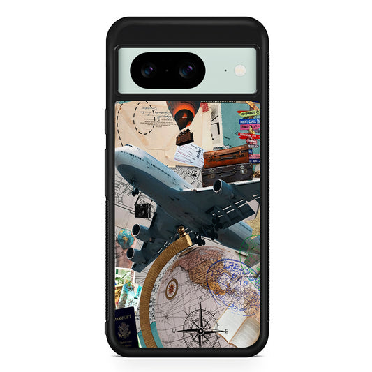 Flight Travel Vacation Google Pixel 8 Case | Durable Protective Cover for Google Pixel 8