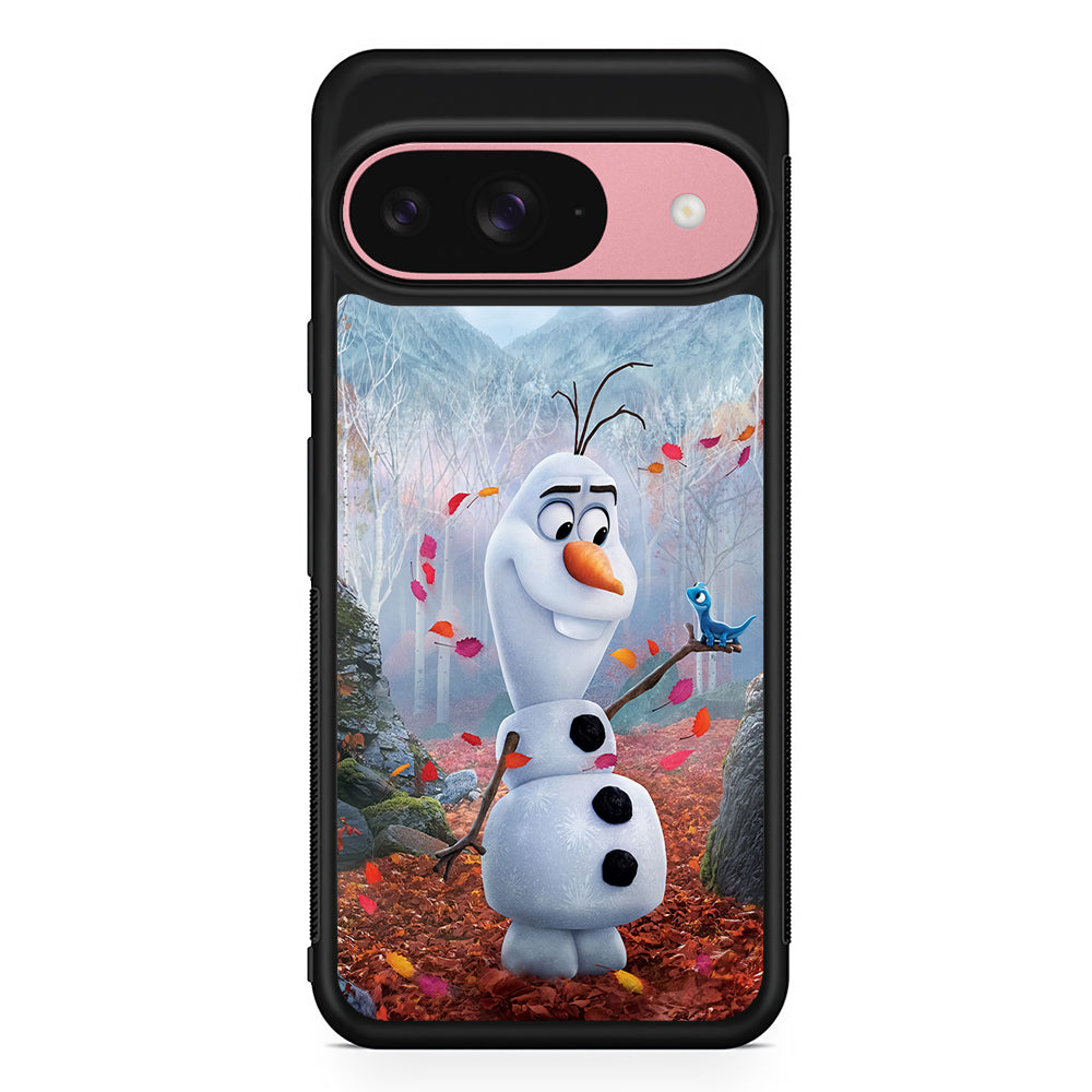 Olaf Frozen in the morning Google Pixel 9 Case | Google Pixel 9 Protective Rubber Case