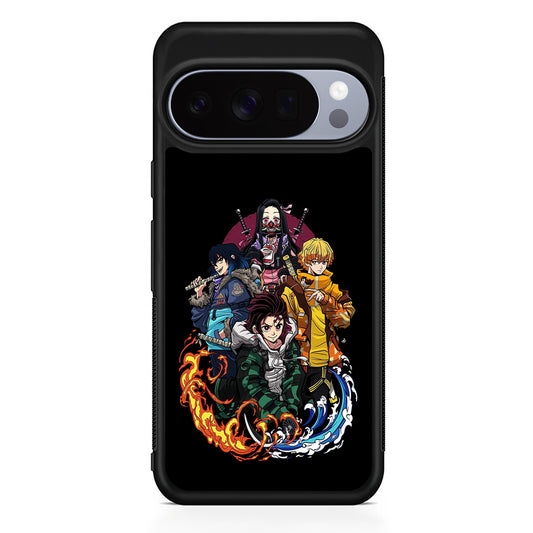 Demon Slayer Hoodie Style Google Pixel 10 Pro Case | Slim Google Pixel 10 Pro Rubber Case