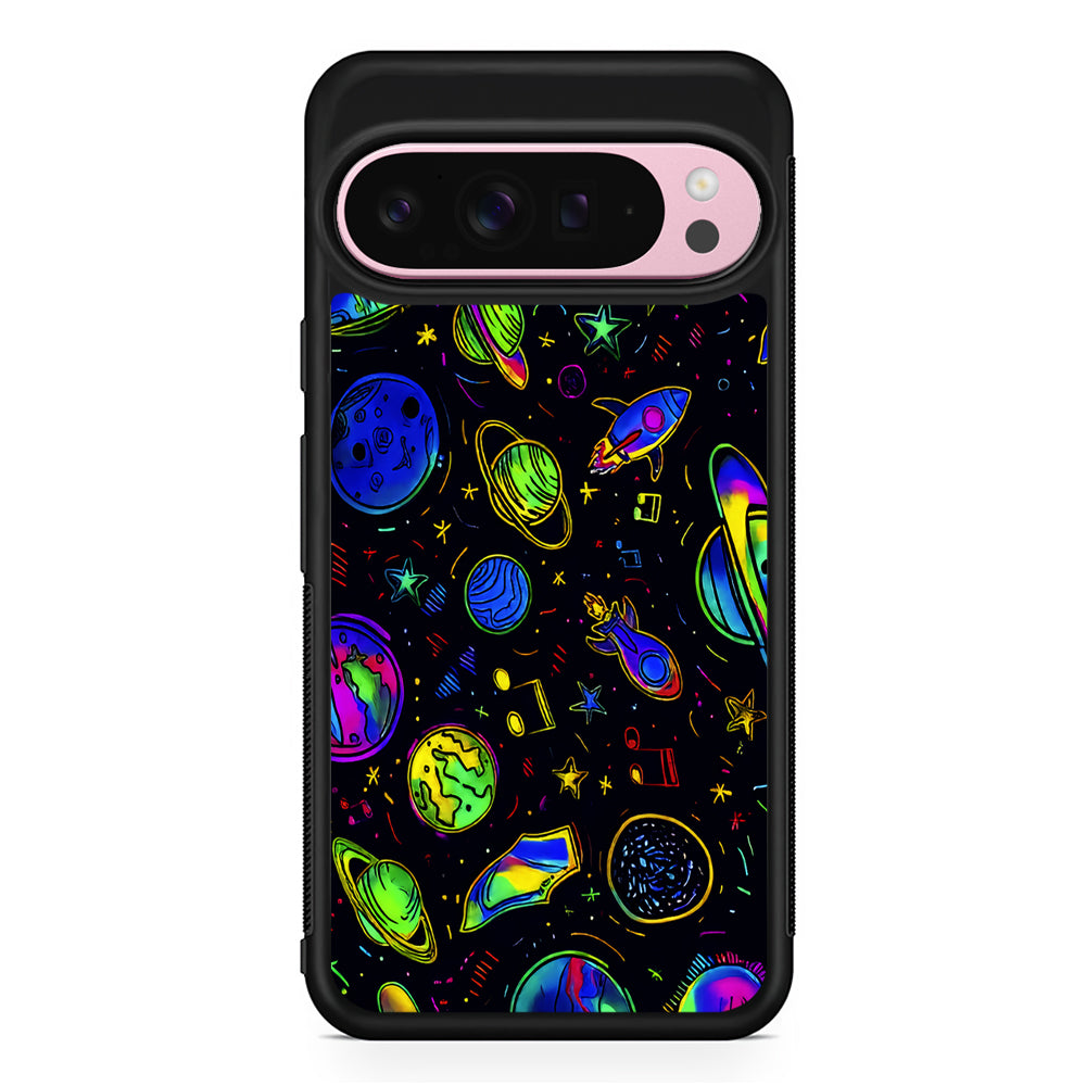 Space Planets and Spaceships Google Pixel 9 Pro XL Case | Protective Cover