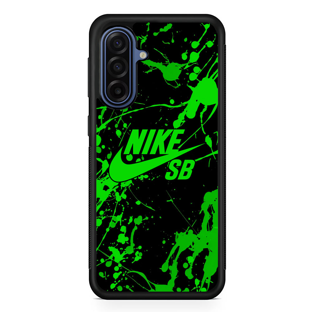 Nike Green Paint Splash Samsung Galaxy A17 Case | Samsung Galaxy A17 Protective Rubber Case