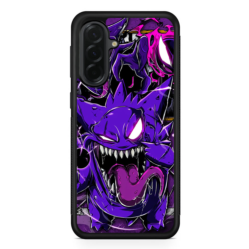 Pokemon Evil Gengar Samsung Galaxy A36 Case | Protective Rubber Cover