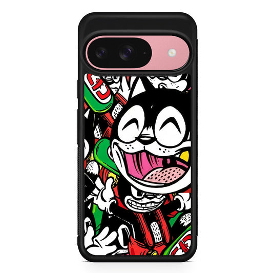 Kitty Club Party Google Pixel 9 Case | Google Pixel 9 Protective Rubber Case