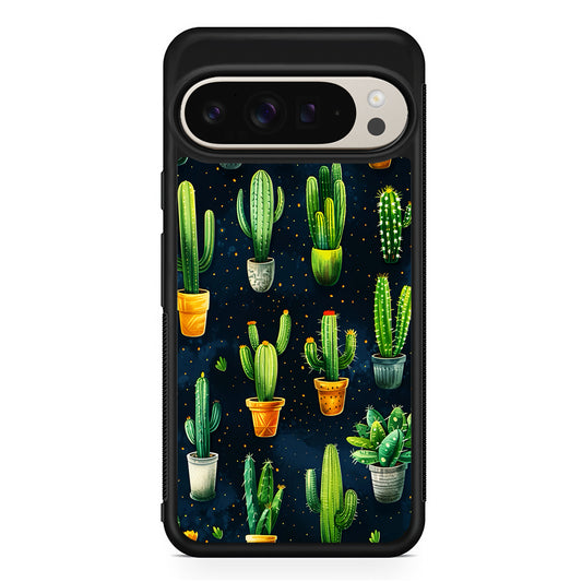 A Collection of Cactus in Pots Google Pixel 9 Pro Case | Slim Protective Cover