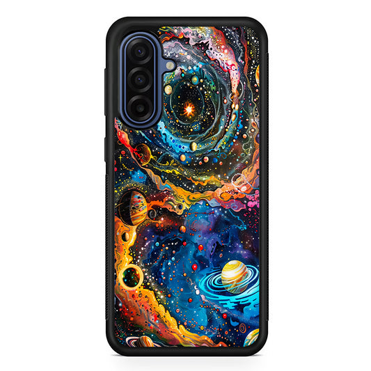 Colorful Galaxy Many Planets Samsung Galaxy A17 Case | Slim Protective Phone Cover