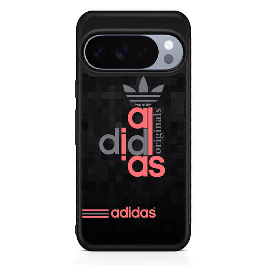 Adidas Original All Black Google Pixel 10 Pro Case | Slim Google Pixel 10 Pro Rubber Case