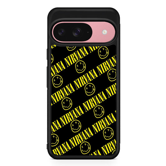 Nirvana Smiley Face Google Pixel 9 Case | Google Pixel 9 Protective Rubber Case